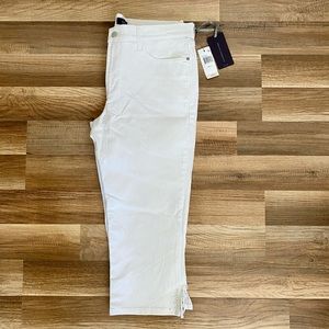 NWT White Cropped NYDJ Jeans, size 12